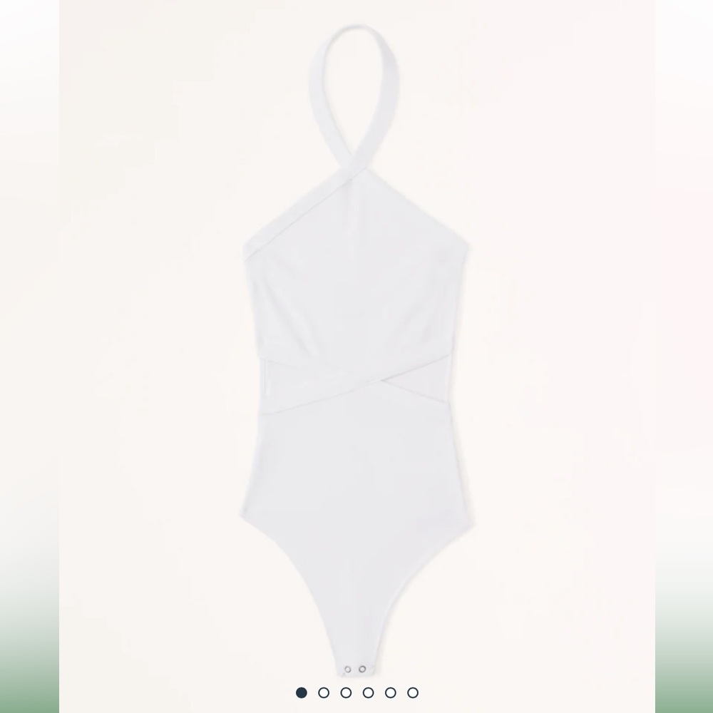 Side cutout halter bodysuit